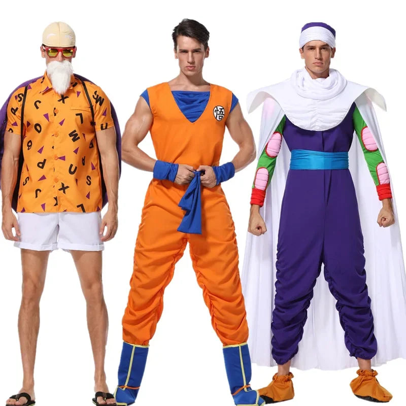 Dragon Ball Cosplay Costumes for Adults – Goku, Piccolo & Master Roshi Halloween Outfits