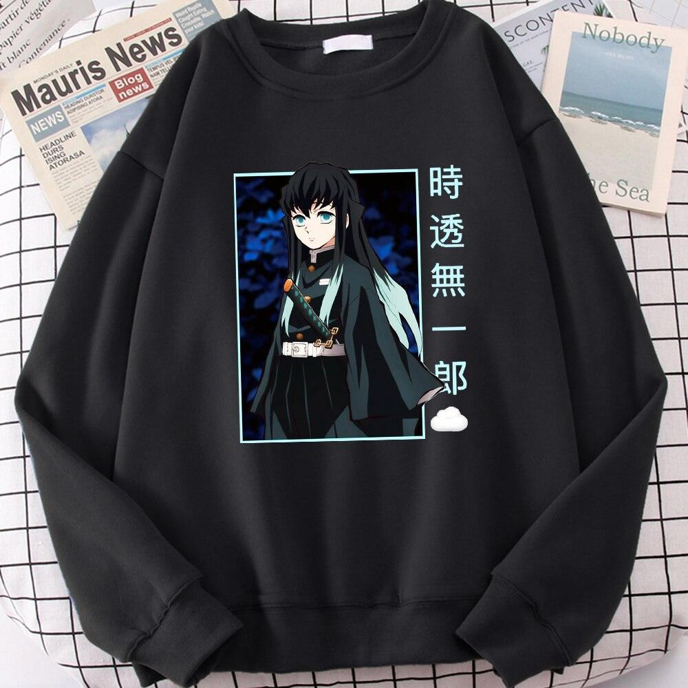 Demon Slayer Sweatshirt | Muichiro Sweatshirt Anime Street Style Black S