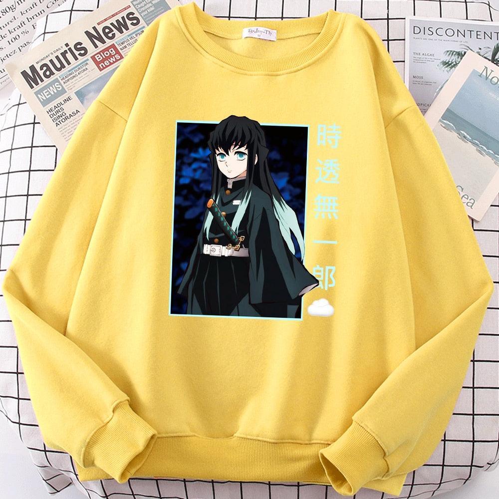 Demon Slayer Sweatshirt | Muichiro Sweatshirt Anime Street Style Yellow S