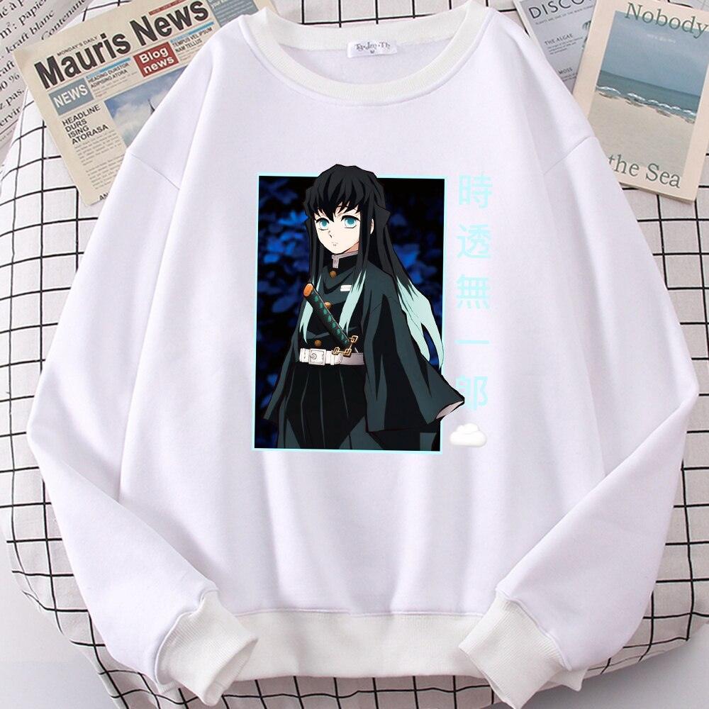 Demon Slayer Sweatshirt | Muichiro Sweatshirt Anime Street Style White S