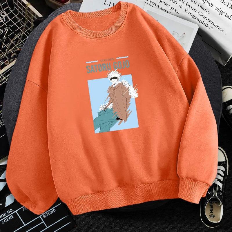 Gojo Hoodie | Jujutsu Kaisen - Multicolour Sweatshirt Anime Street Style Orange S