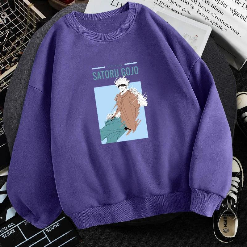 Gojo Hoodie | Jujutsu Kaisen - Multicolour Sweatshirt Anime Street Style Purple S