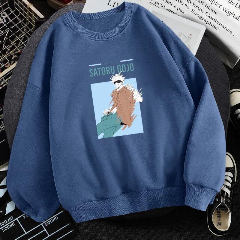 Gojo Hoodie | Jujutsu Kaisen - Multicolour Sweatshirt Anime Street Style Haze Blue S