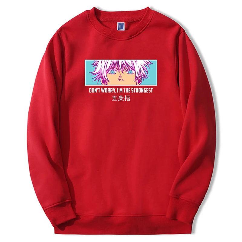 Jujutsu Kaisen Gojo Six Eyes Sweatshirts Sweatshirt Anime Street Style Red S