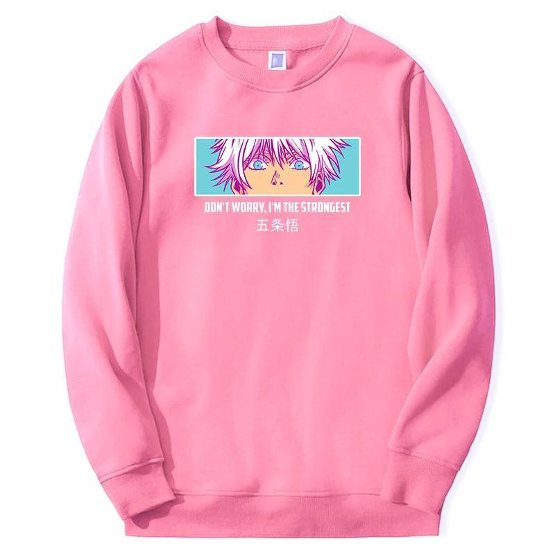 Jujutsu Kaisen Gojo Six Eyes Sweatshirts Sweatshirt Anime Street Style Pink S