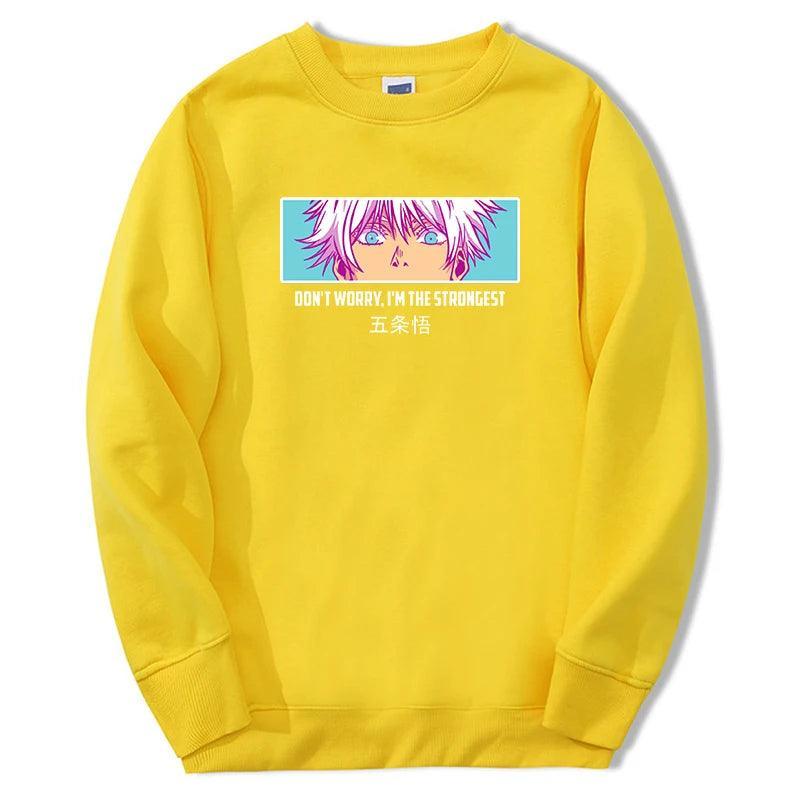 Jujutsu Kaisen Gojo Six Eyes Sweatshirts Sweatshirt Anime Street Style Yellow S