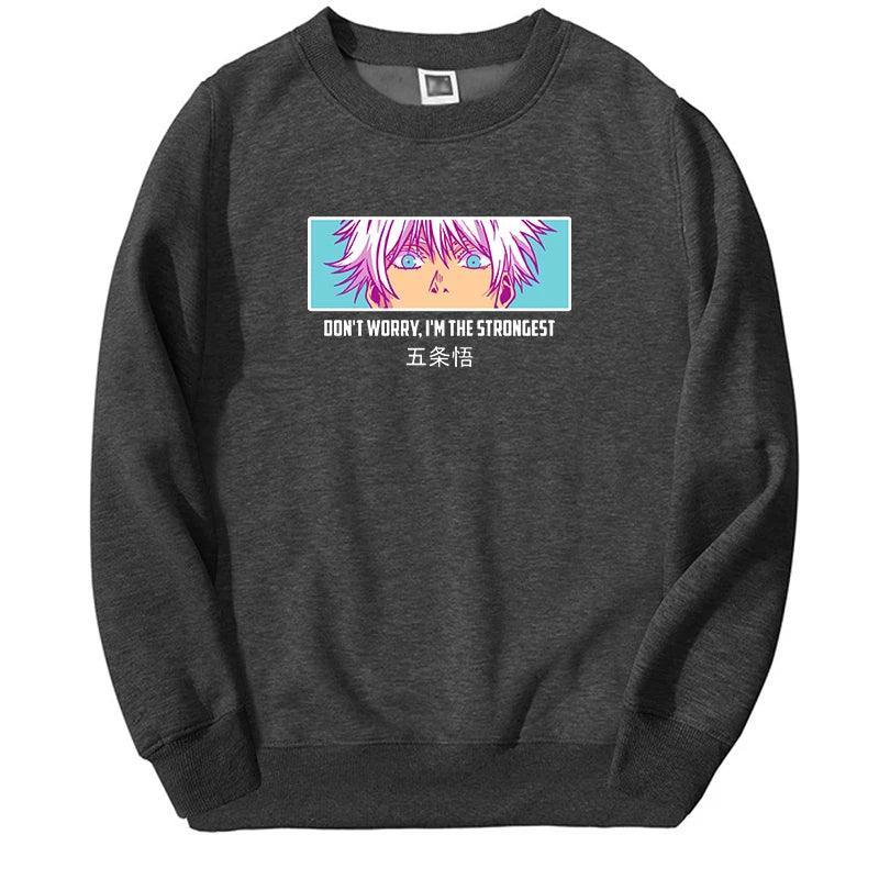 Jujutsu Kaisen Gojo Six Eyes Sweatshirts Sweatshirt Anime Street Style Dark Gray S