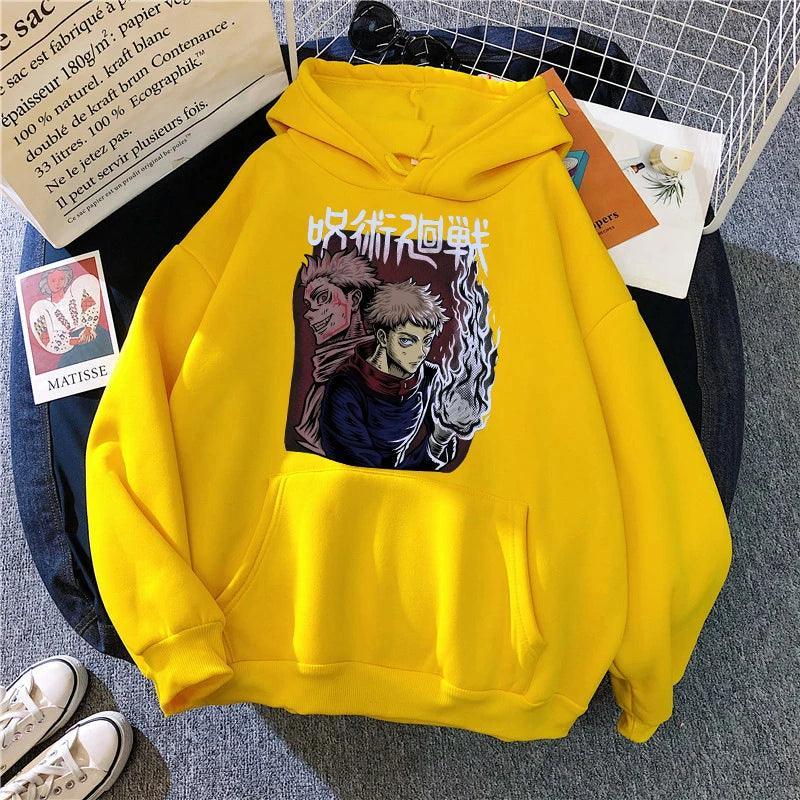 Jujutsu Kaisen Itadori X Sukuna Hoodie Hoodie Anime Street Style ItadoriXSukuna Yellow XXS