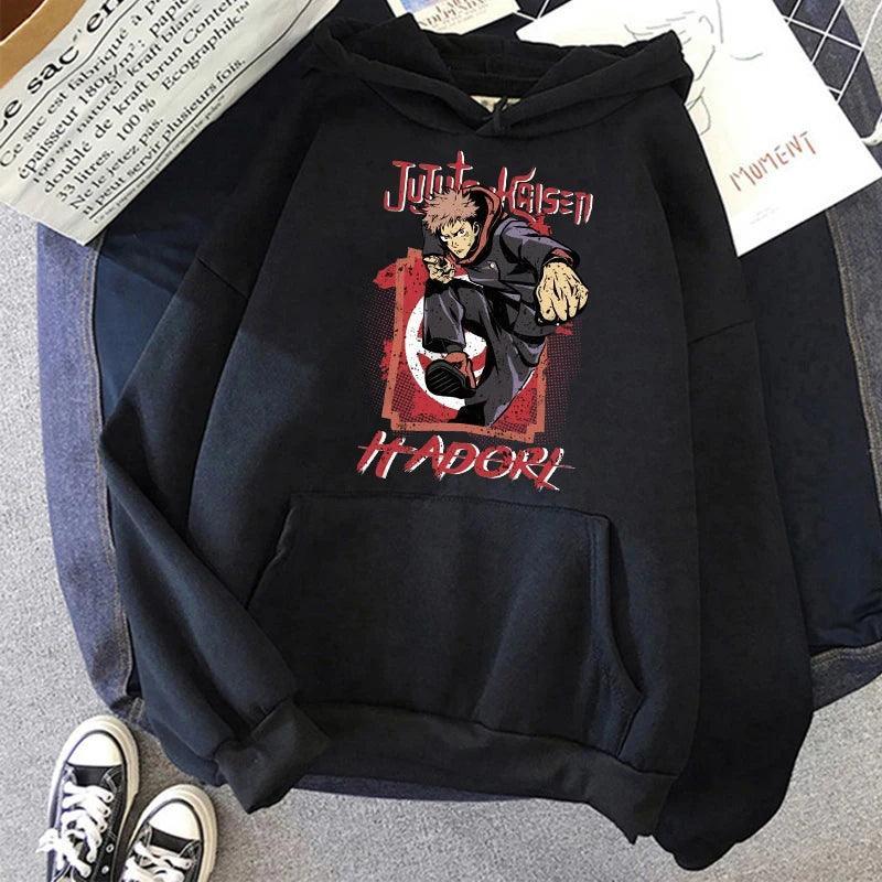Jujutsu Kaisen Itadori X Sukuna Hoodie Hoodie Anime Street Style Itadori Black XXS