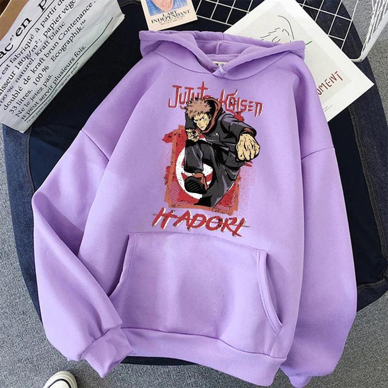 Jujutsu Kaisen Itadori X Sukuna Hoodie Hoodie Anime Street Style Itadori Purple XXS