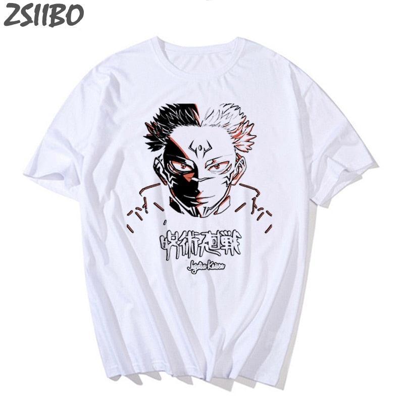 Jujutsu Kaisen T-shirt Anime Street Style Sukuna White M