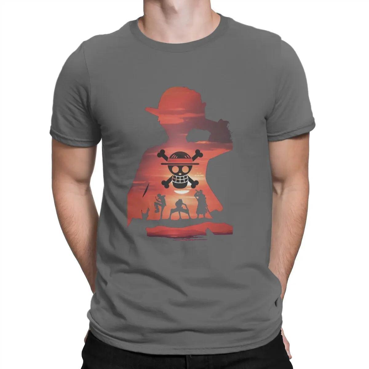 Luffy Multicolor T-Shirt t shirt Anime Street Style Deep Heather S