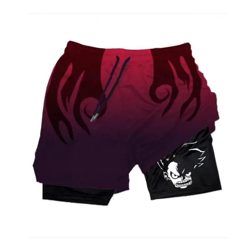 One Piece Luffy Red Shorts Anime Street Style 1 S