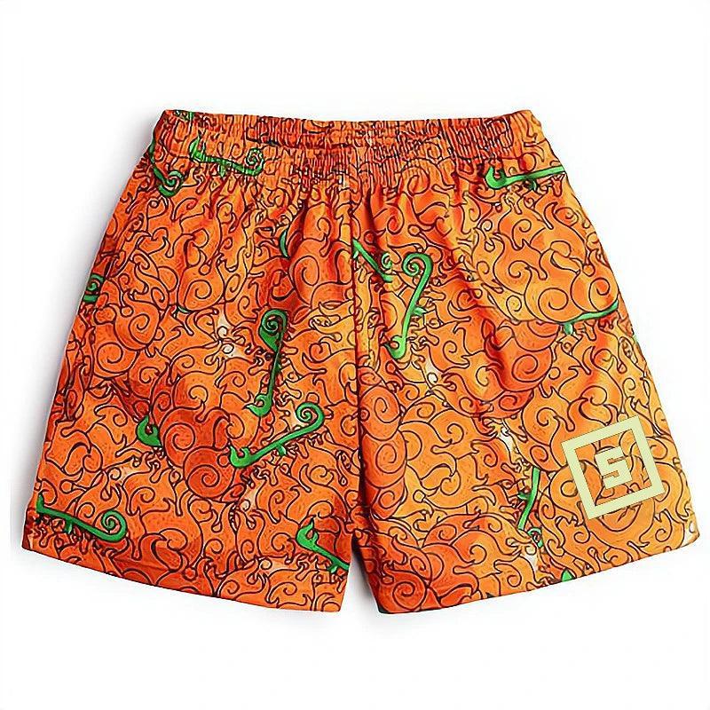 One Piece Pattern Shorts shorts Anime Street Style 1 S