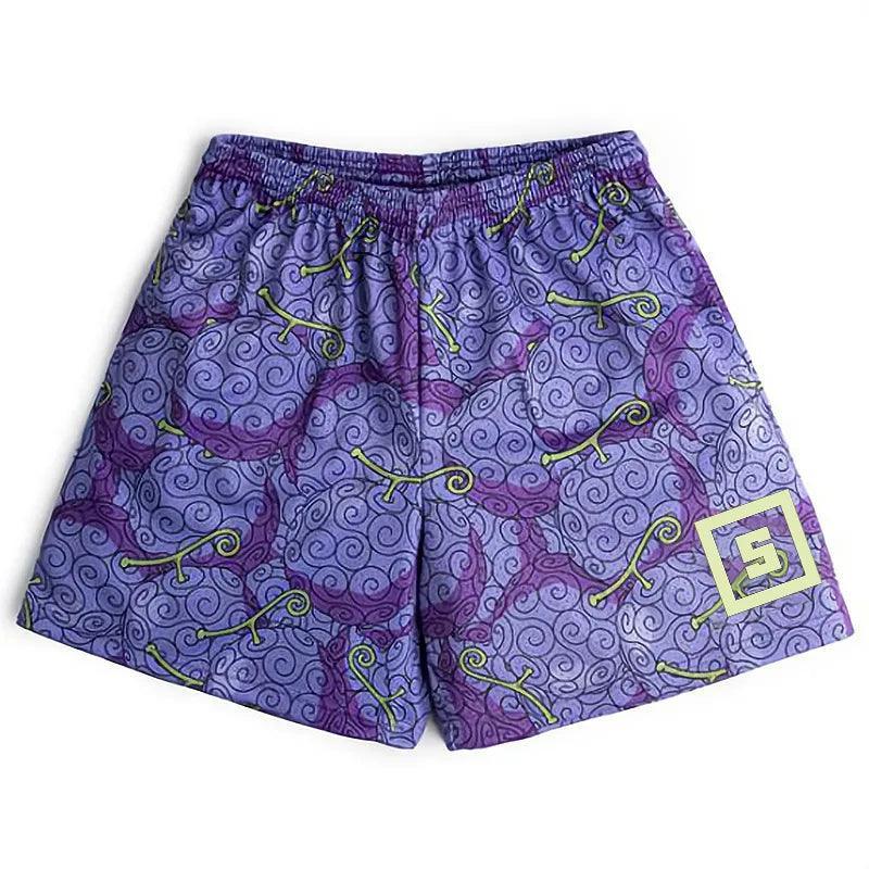 One Piece Pattern Shorts shorts Anime Street Style 2 S
