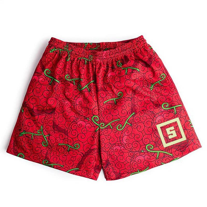 One Piece Pattern Shorts shorts Anime Street Style 3 S