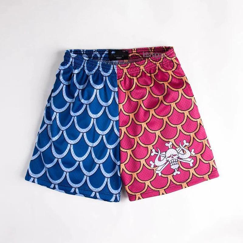 One Piece Pattern Shorts shorts Anime Street Style 4 S