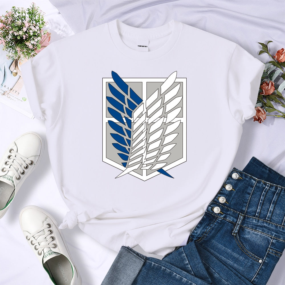 Attack on Titan Women's Wings of Freedom White Tshirt