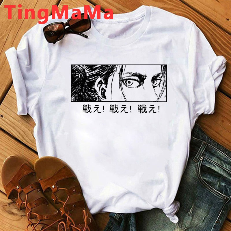 Attack on Titan eren eyes White Tshirt