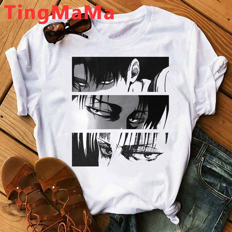 Attack on Titan White Tshirt levi