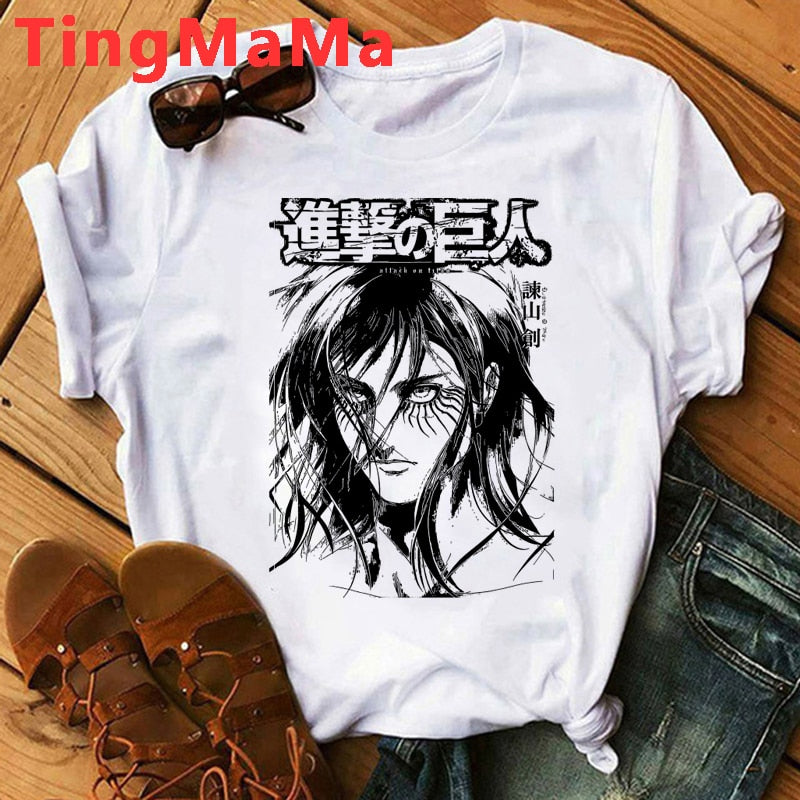 Attack on Titan White Tshirt eren