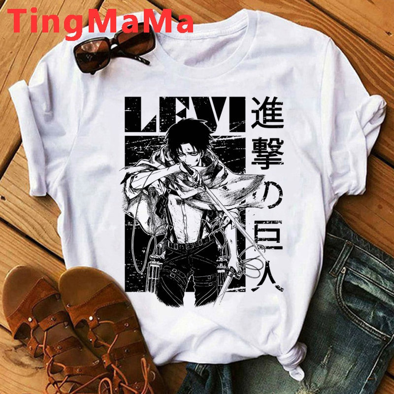 Attack on Titan levi ackerman White Tshirt