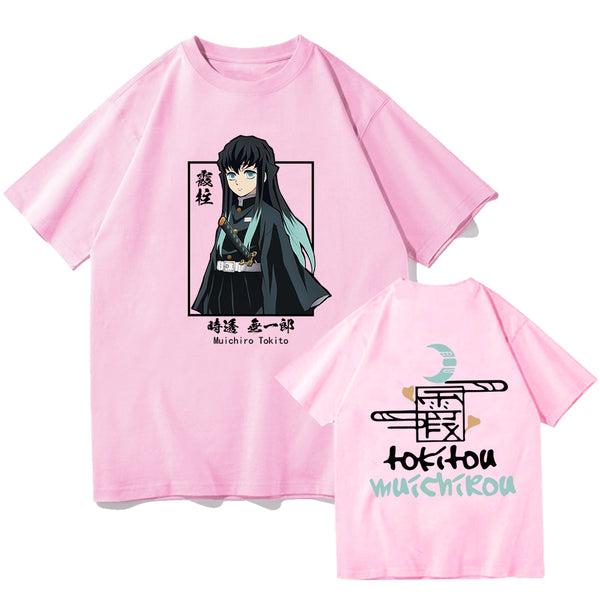 Demon Slayer Muichiro Tokito tshirt pink