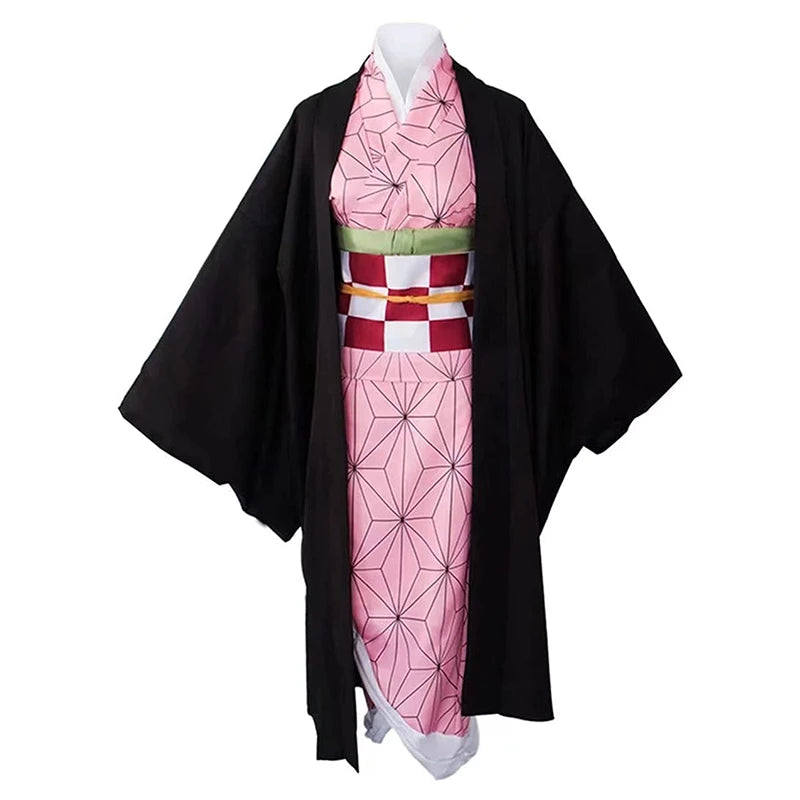 Nezuko Kamado Kids Cosplay Costume – Demon Slayer Kimono Outfit