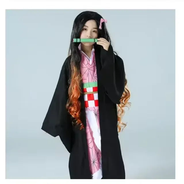 Nezuko Kamado Kids Cosplay Costume – Demon Slayer Kimono Outfit