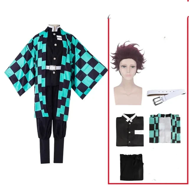 Tanjiro Kamado Cosplay Costume for Adults & Kids