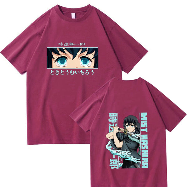 Demon Slayer Tokito Muichiro Tshirt burgundy
