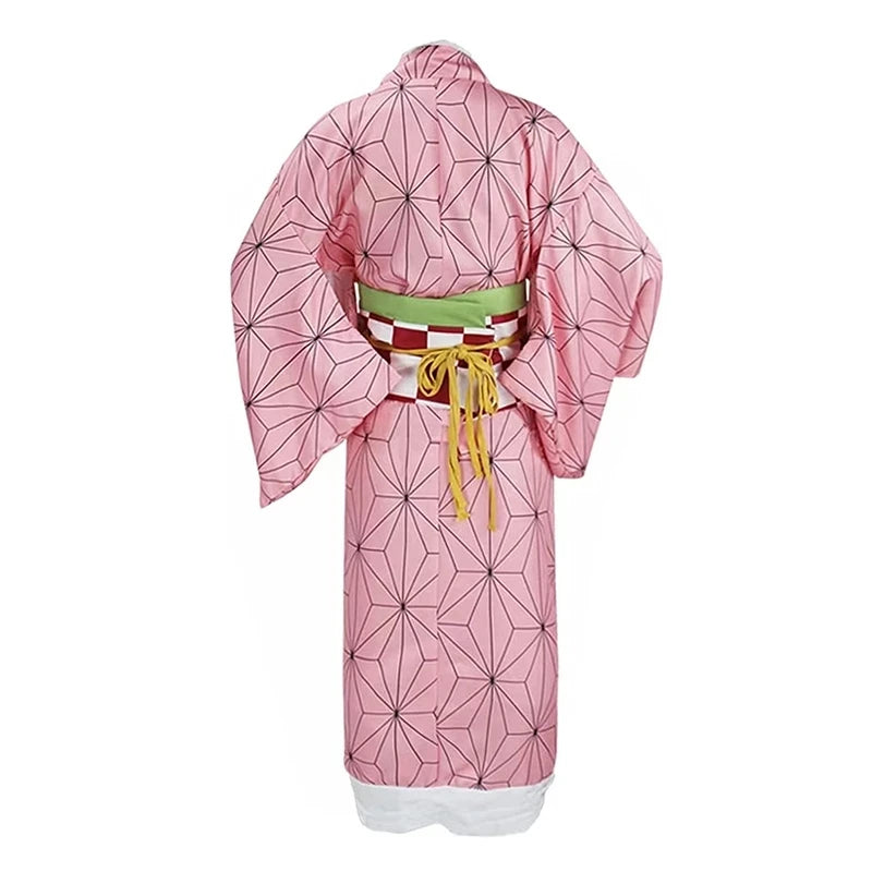 Nezuko Kamado Kids Cosplay Costume – Demon Slayer Kimono Outfit